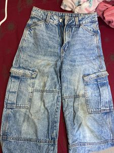 High Waisted H&m Cargo Jeans💙🎞️