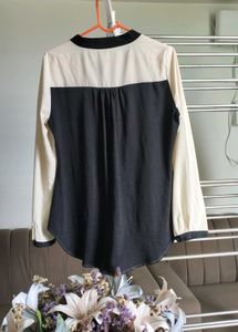 Elegant Black &amp; Cream Blouse