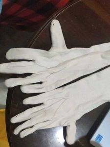 Elegant Long White Gloves