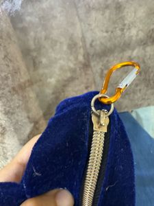 Cute Navy Blue Sleepy Eyes Pouch