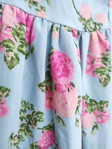 Floral Crepe A-line Cold-shoulder Dress with