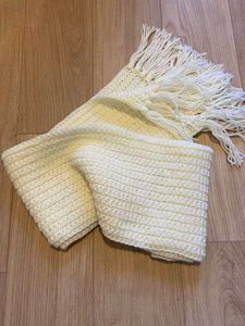 Cozy Knit Scarf with Fringe