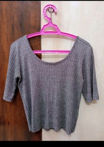 Grey Crop Top
