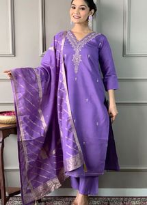Elegant Purple Kurta Set
