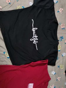 Combo Of 2 Crop Tshirt Used Just  3/4 Time Size S