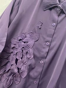 Elegant Purple Peacock Blouse