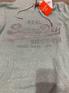 SUPERDRYBrand Embossed Hoodie with Kangaroo Pocket