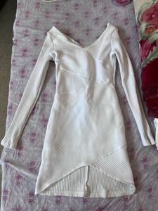 White Long Sleeve Dress
