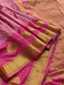 Pastel Pink silk .Saree