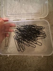 Black Hair Booby or U Pins set of 50