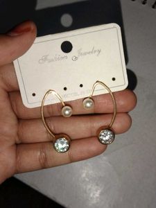 Pearl &amp; Crystal Earrings