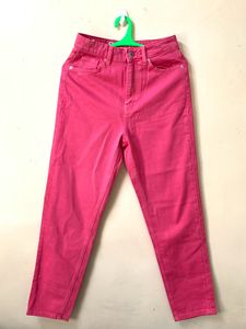 Mom Jeans Cute Colour Pink