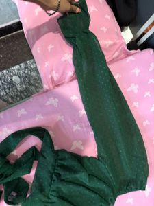 Green Polka Dot Crop Top