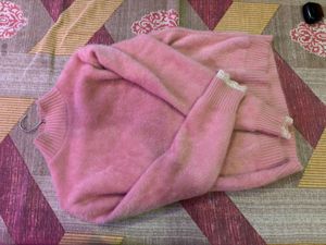 Pink Fuzzy Knit Sweater