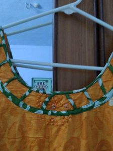Yellow Printed Kurta