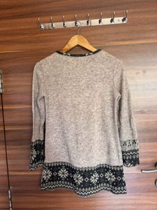 Patterned Knit Sweater
