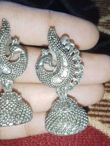 Peacock Jhumka Earrings
