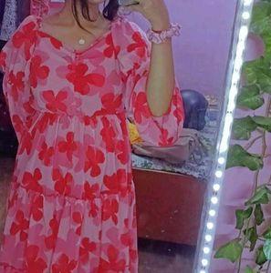 Midi Length Floral Dress