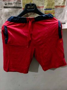 Red Casual Shorts