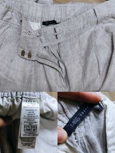 Marks &amp; Spencer Linen Tapered Trousers