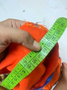 Embroidered Orange Blouse