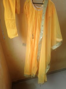 Long Frock  For Haldi Function