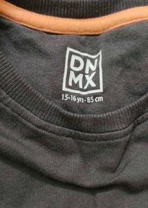 DNMX Charcoal full sleeve Graphic Print T-shirt