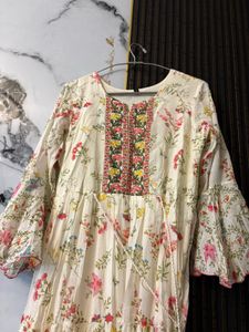 Floral Anarkali Suit Dress