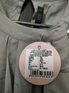 Grey Color Shirt Style Top