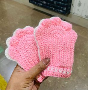 Crochet Catpaw Fingerless Gloves Double Sided
