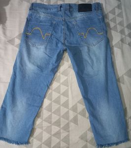 Blue Denim Jeans 3/4