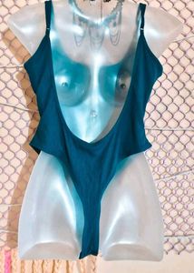 Teal Cotton Swimsuit Style Spaghetti Top