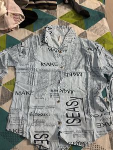 Sky Blue Colour Printed Shirt