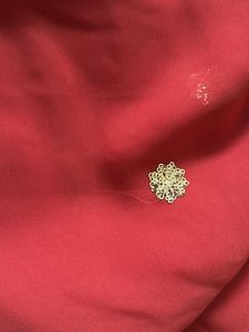 Peach Embroidered Saree