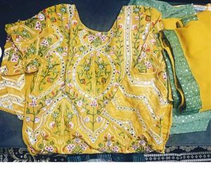 HAVVY EMBROIDERY WORK WITH RIYAL MIRROR HAND WOR