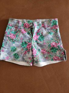 Colorful Denim Type Shorts