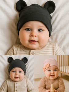 Baby Hats - Pink &amp; Grey