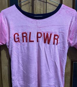 Pink &#39;GRL PWR&#39; Dress