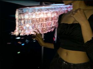 H&amp;M Black Corset Style Top