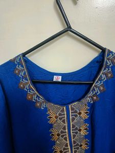 Elegant Blue Embroidered Kurta