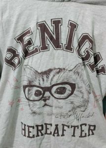 Benign Hereafter Cat Graphic Top