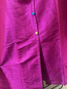 Rani Pink Dress With Patch Work Duppatta