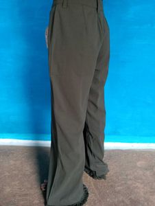 Olive Green Fringe Pants