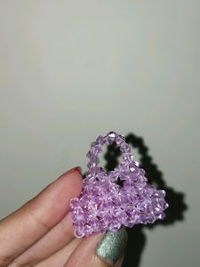 Beaded Mini Purse Keychain