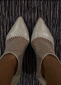 Elegant Silver Pointy Heels