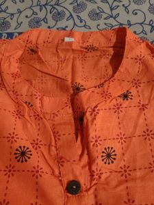 Orange Kurta For Women Chest -18.5 Length -38.5