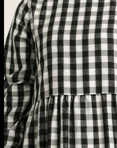 Black And White Check Dress 🔥