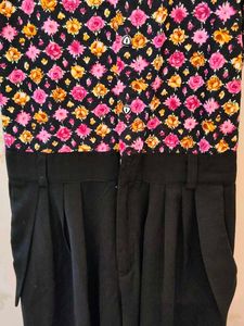 Patterned Top Jumpsuit
