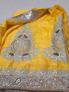 Work Saree With Stitched Blouse