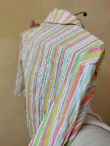 Striped Short Sleeve Button-Down